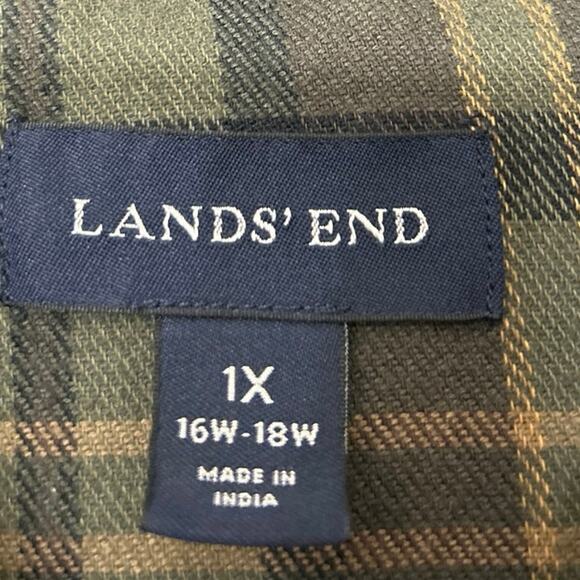 Lands’ End Red 1X Canvas Barn Coat – Chore Coat, Corduroy Collar, Flannel Lining - Picture 13 of 14